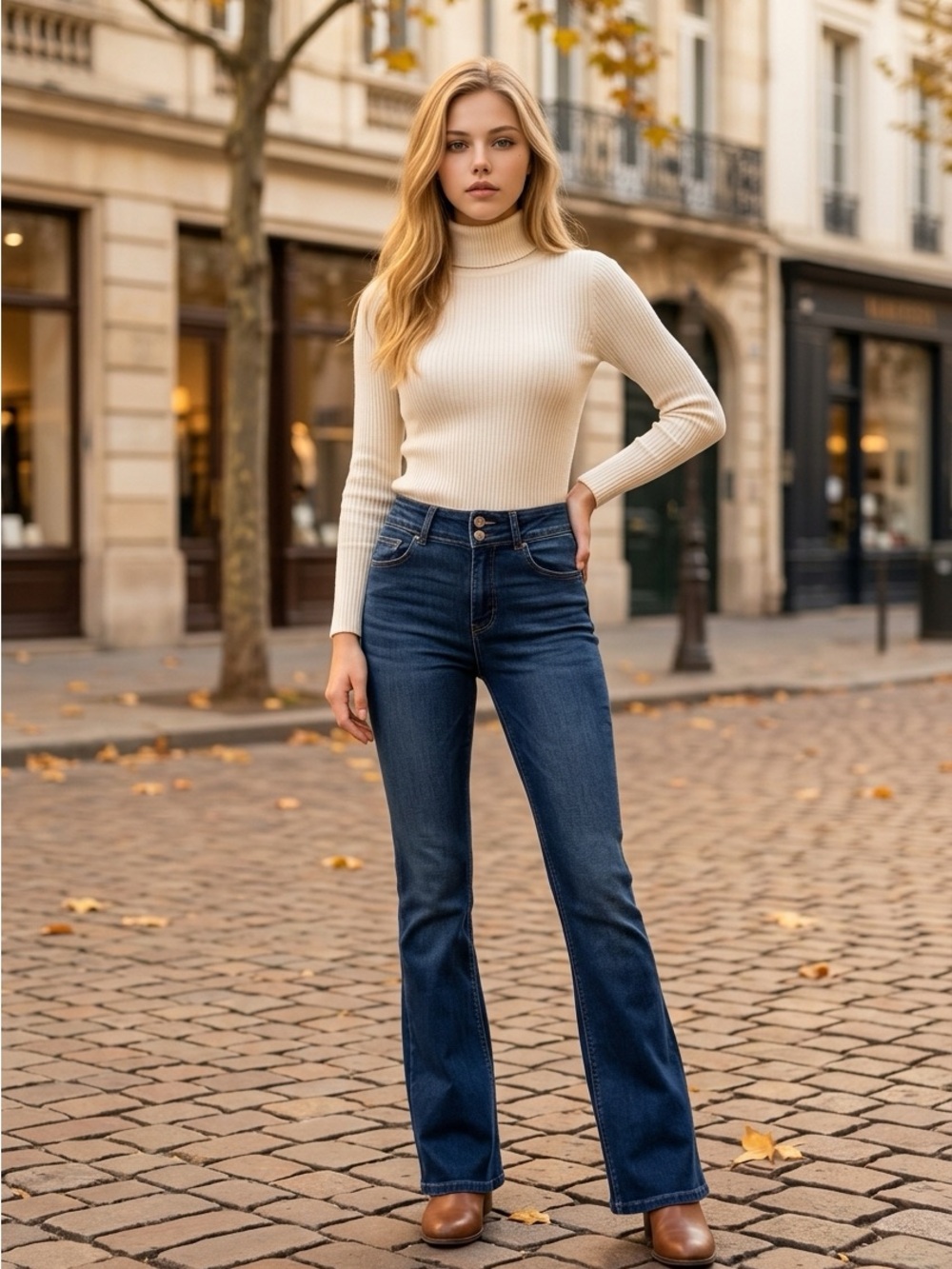 KanCan Y2K Vintage Sz 9/28 High-Rise Flared Women’s Jeans - Dark Blue Wash - Picture 4 of 12
